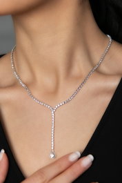 Heliophilia Silver CK9527 Collar de Metal Plata con Circones